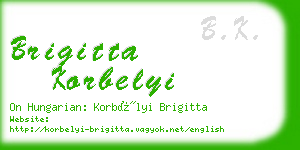 brigitta korbelyi business card